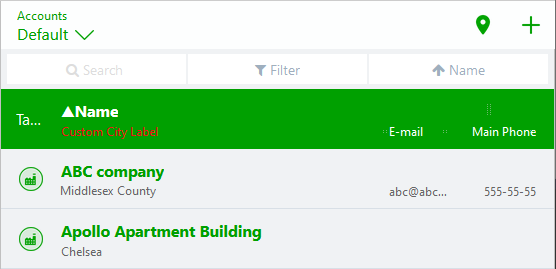 custom label in view headers