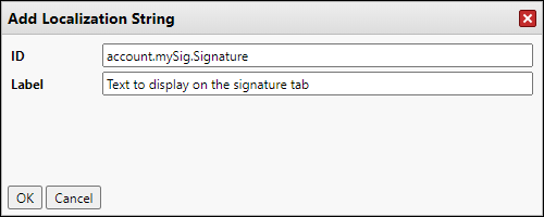 Create a localization string