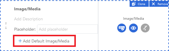default document in image/media question type
