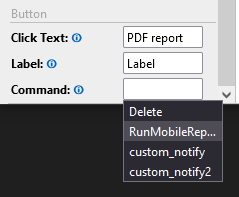 Use command as a button action