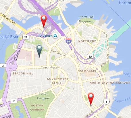 custom map pins in the app