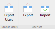 Mobile users import and export licenses