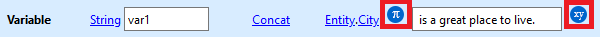 constants and variable in Resco's Rule editor