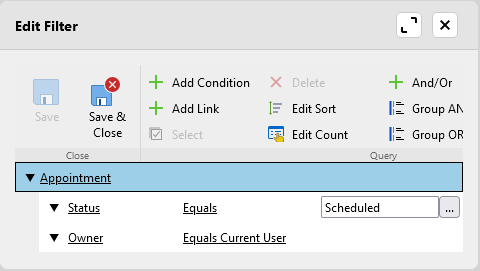 fliters for reminders example