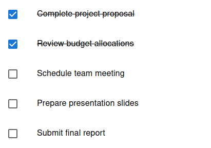 checklist pcf in action