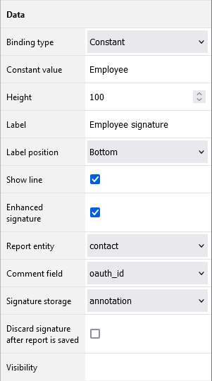 Report designer examples: Signing reports at run time (signature properties)