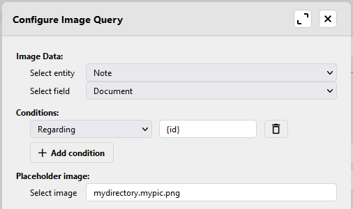 configure image query