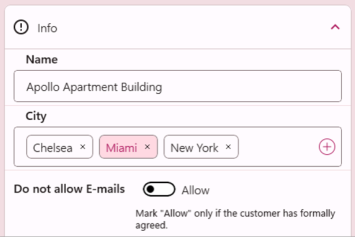 Display multiple options as chips