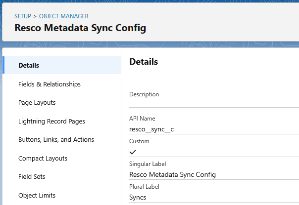 resco metadata config object