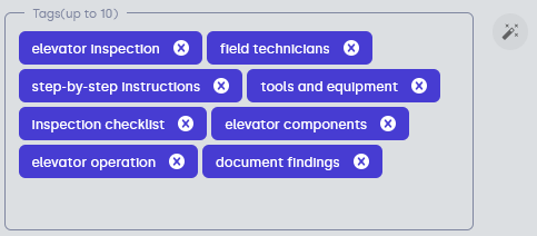 Gudides AI tools: AI generated tags in guides