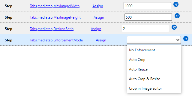 Automatic image processing: On Load rule