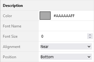 Description style properties for questionnaires