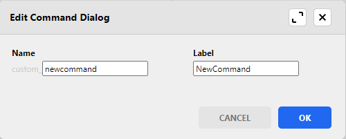 Localization examples: Custom commands: Edit Command Dialog