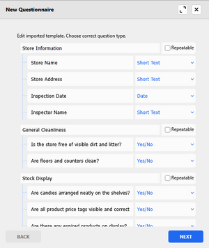 ai generation of questionnaires- result