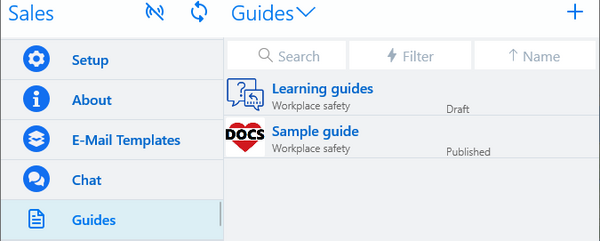 Guides on the home screen showcase