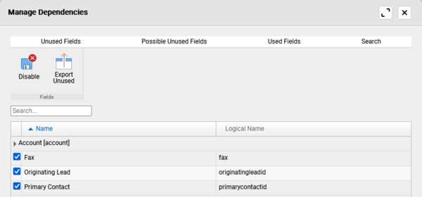 check field usage screen as modified in fall 2024 release