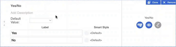 Smart style for yes/no questions