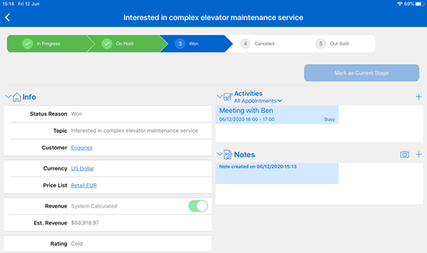 Process: Using process in the app