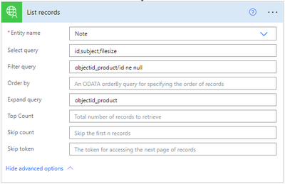 Resco Cloud connector - filter with expand query