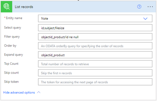 Resco Cloud connector - filter with expand query
