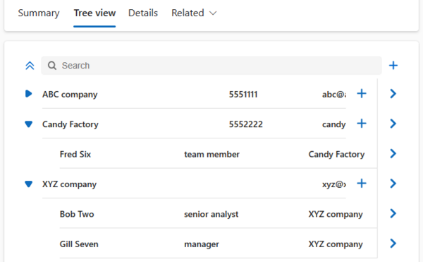 Tree view for Power Apps