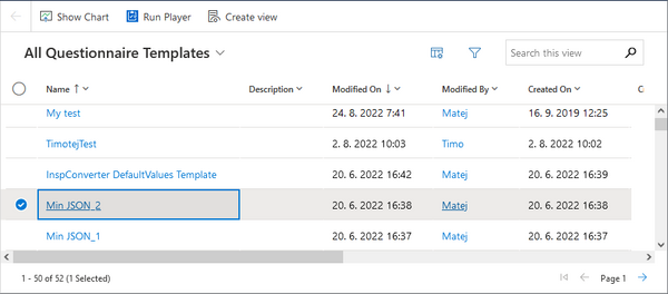 Resco Inspections on Dynamics 365: Questionnaire list, form, and player: Dynamics list of questionnaires
