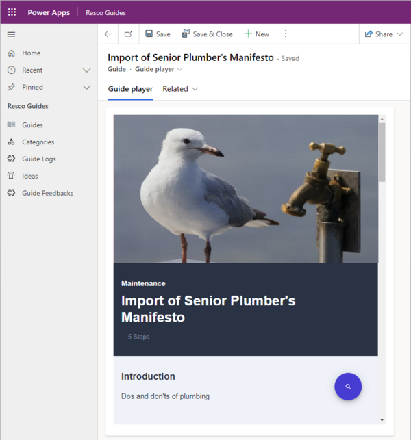 Guides in power apps showcase 2
