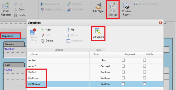 Report designer examples: Conditional formatting with more than two style 2 (Variables for color styles)