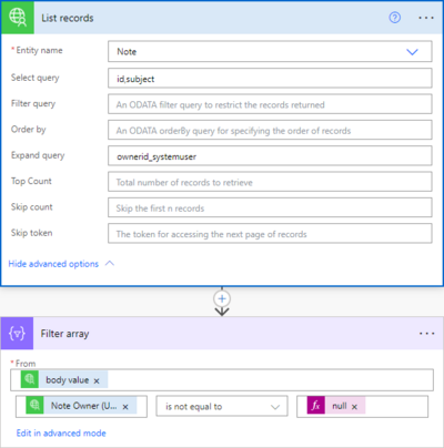 Use "Filter array" function for filtering records involving a related entity