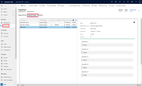 Results viewer: display it in Dynamics