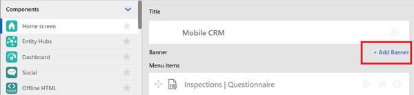 Home screen: Add banner to home screen