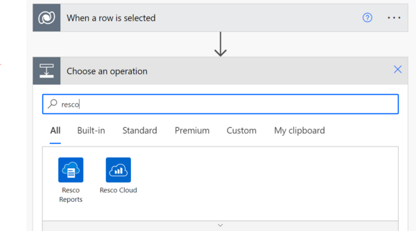 Resco Reports connector: flow setup 4