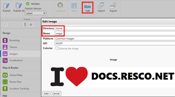 Home screen: Add home logo