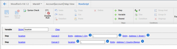 add a simple row script