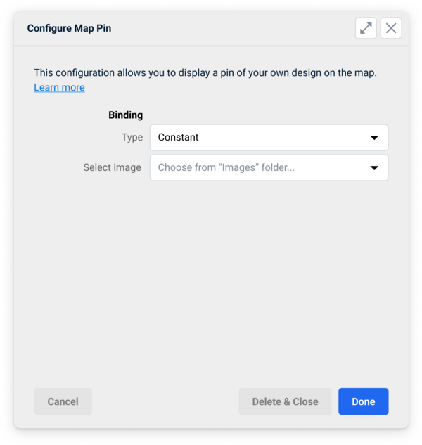 custom map pin dialog