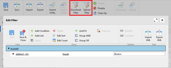 Sync filter in integrations