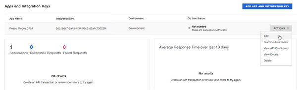 DocuSign integration:edit Resco integration