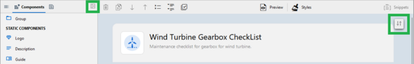 collapse and restore side panes in the questionnaire designer