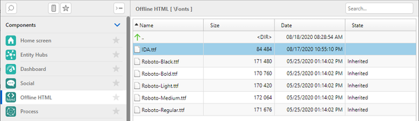 Report designer examples: Custom fonts 1 (Add fonts to offline html)