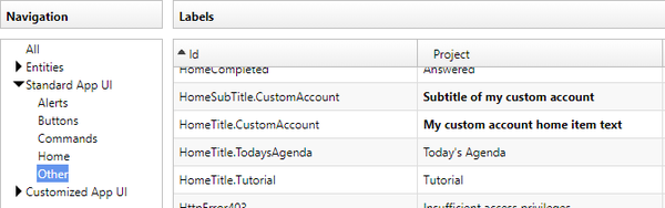 Localization examples: Home title custom strings
