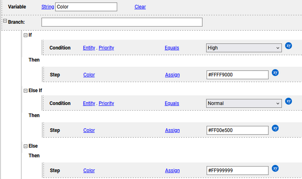row script calendar colors