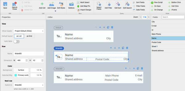 modern view designer