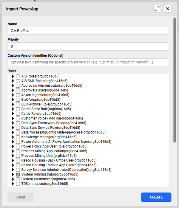 finish the import wizard