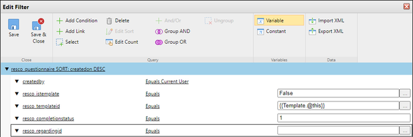 QD example: Reuse questionnaire answers from related records (reuse fetch)