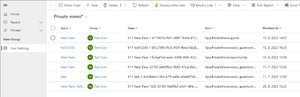 Private views in Dataverse, displayed in a simple model-driven app