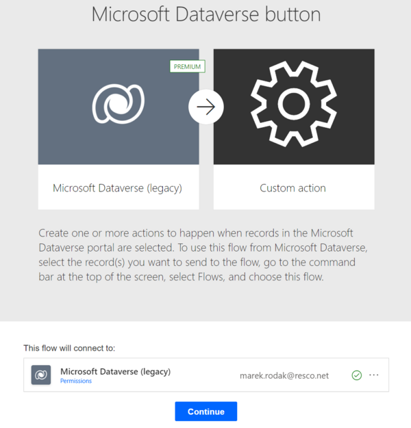 Resco Reports connector: flow setup 3