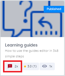 Guides: Red flag means open issues