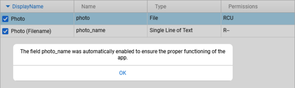 enabling the file field in woodford