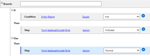 On Load: Change style on form rule example