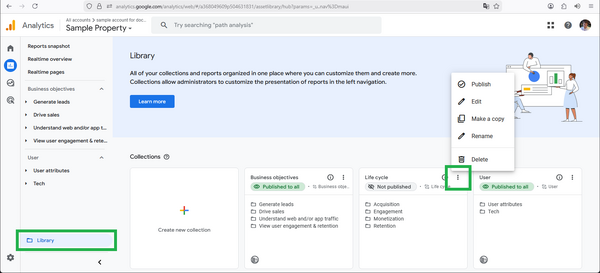 GA4 library customization